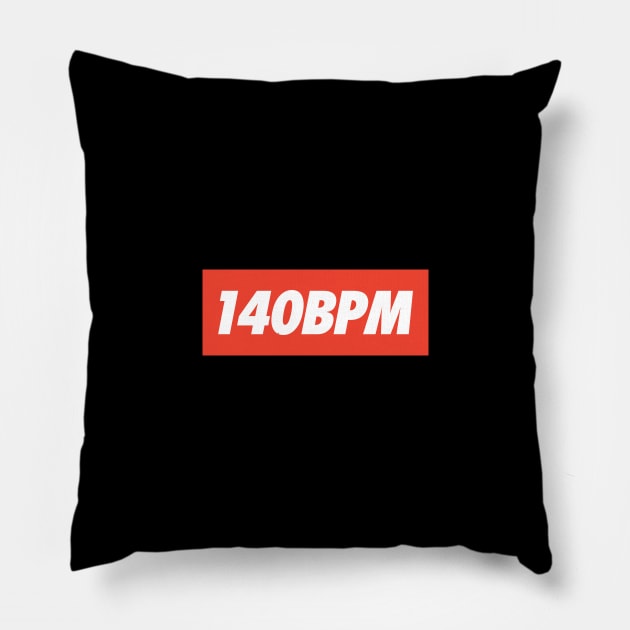 140 BPM Dubstep Riddim Pillow by Drum And Bass Merch