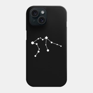 Aquarius Zodiac Constellation in White Phone Case