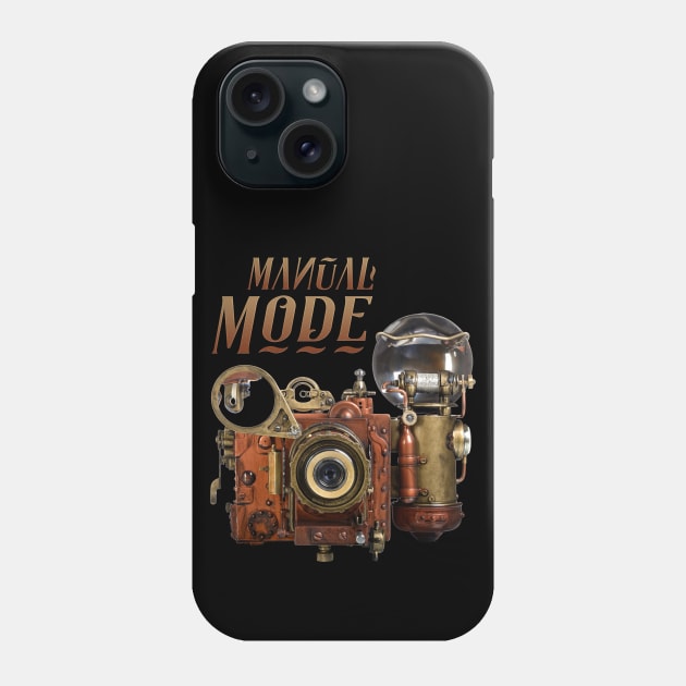 Unique Steampunk Camera MANUAL MODE Flash Filmmaker Phone Case by Dibble Dabble Designs