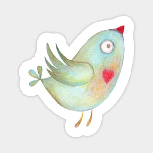 Cute Crayon Bird Magnet