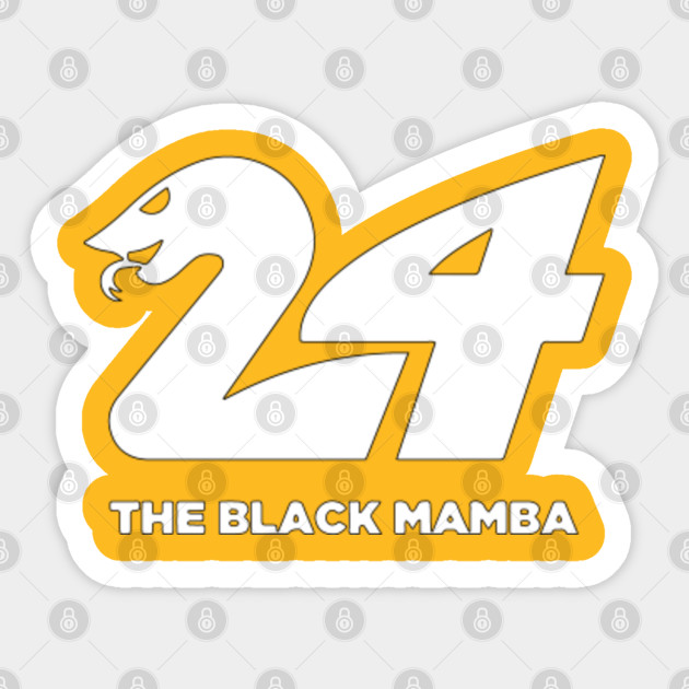 Black Mamba 24 Outline Kobe Bryant Sticker Teepublic Uk