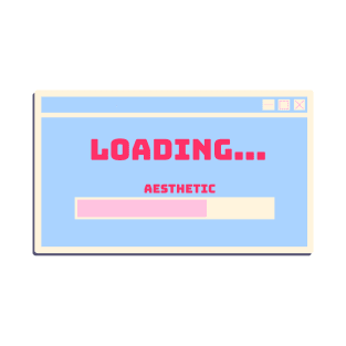 loading pastel aesthetic bar window Pink and Blue T-Shirt