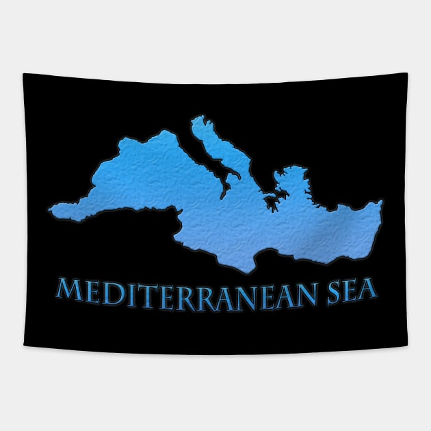 Mediterranean Sea Outline Tapestry by gorff