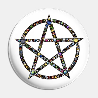 Pretty Pentagram Spiritual Wiccan Pagan Pin