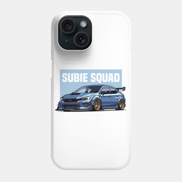 Impreza WRX Car Art - Subaru STI Widebody Modified JDM Car Phone Case by JDM-Rey