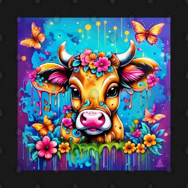 VIBRANT VISIONS (BABY COW) by Morrigan Austin