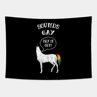 Sounds Gay Unicorn LGBT Pride Tapestry