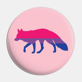 Pride Animals- Bisexual Fox Pin