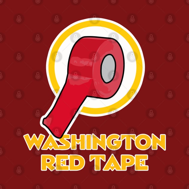 Washington Red Tape Football Team Fun Logo by politicart