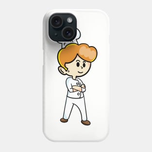 chef cartoon character  drawing design Phone Case