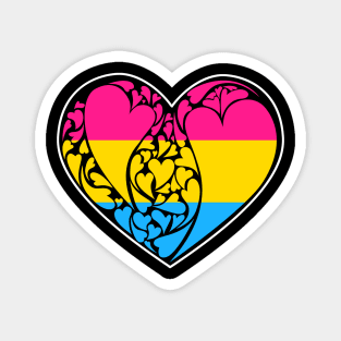 Pansexual Flag LGBT+ Heart Magnet