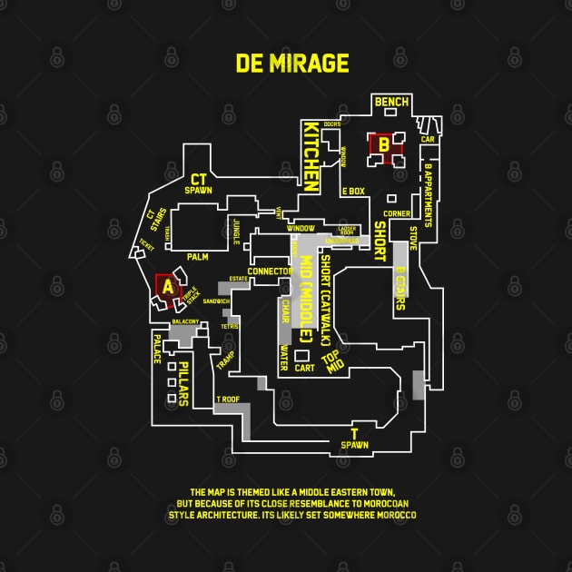 T-Shirt Mirage Csgo map by mrcatguys