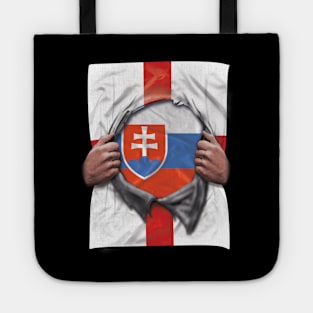 Slovakia Flag English Flag Ripped Open - Gift for Slovakian From Slovakia Tote