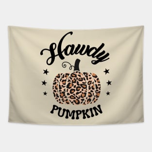 Howdy Pumpkin, leopard pumpkin Tapestry