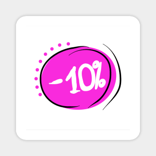 Discount 10%. Promotion, bonus, business, gift of price Magnet