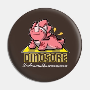 Dinosore - Yoga triceratops Pin