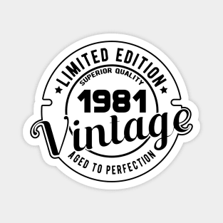 1981 VINTAGE - 40Th BIRTHDAY GIFT Magnet