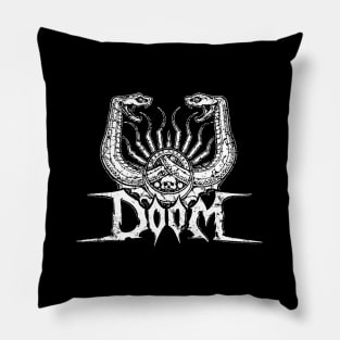 Symbol of Doom (Black Print) Pillow