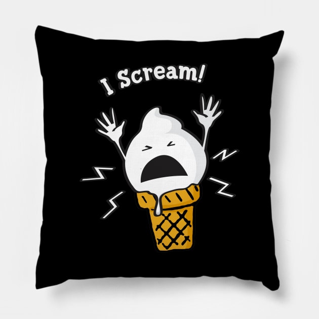 i scream Pillow by denufaw