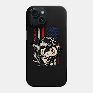 Urban Rottweiler American Flag Talk Triumph for Dog Enthusiasts Phone Case