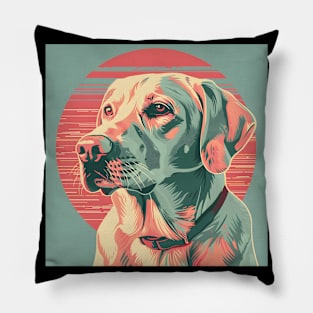 Labrador Retriever in 70's Pillow