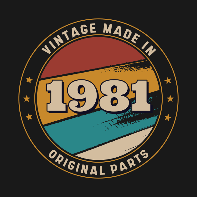 Vintage, Made in 1981 Retro Badge by SLAG_Creative