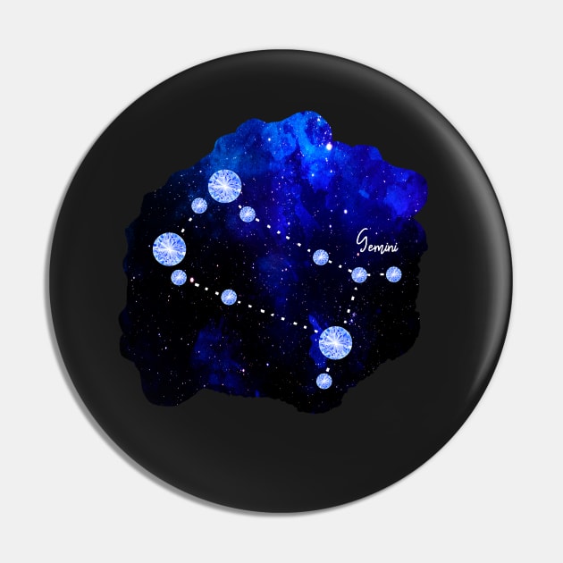 Gemini Constellation in Blue Sapphire - Star Signs and Birth Stones Pin by annaleebeer