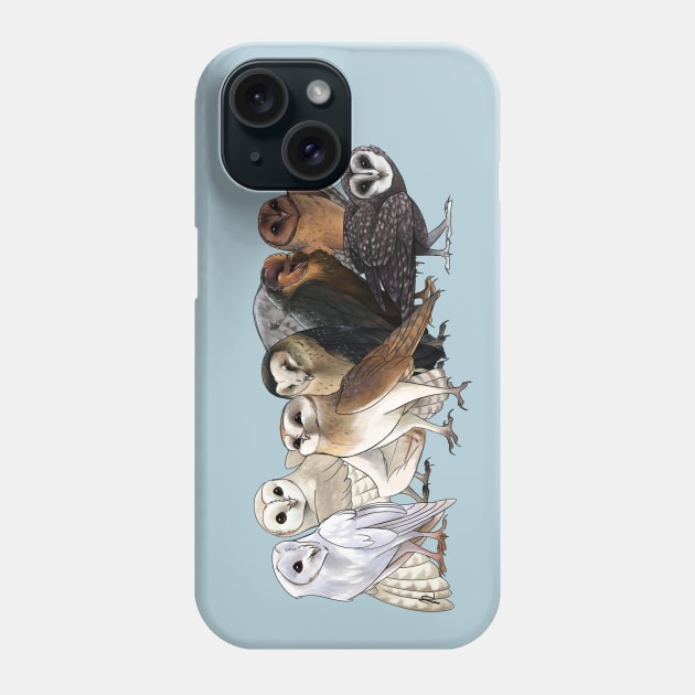 Barn Owl Spectrum Phone Case by Jaime Ricciardi