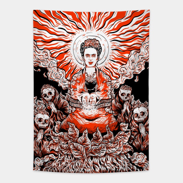 Frida Kahlo Tapestry by AndyAlvez