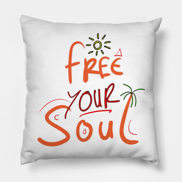 Free Your Soul Pillow by dexstarpanda