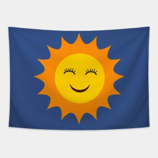 Happy smiling cartoon sun kawaii Tapestry