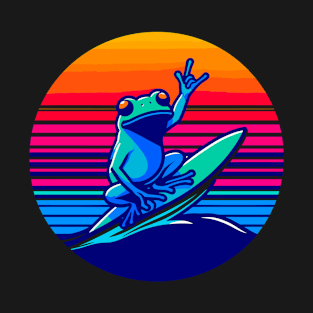 Frog Lover Surfing Beach T-Shirt