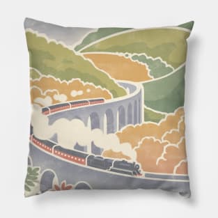 Autumn Train Pillow