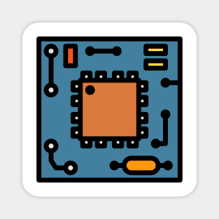 Integrated electronic circuit IC art Magnet