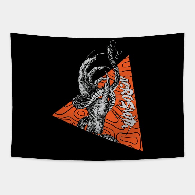 hand of the snake genie Tapestry by Mechanism Apparel