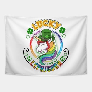 St Patrick's Design For Kids Lucky Lepricorn Tapestry