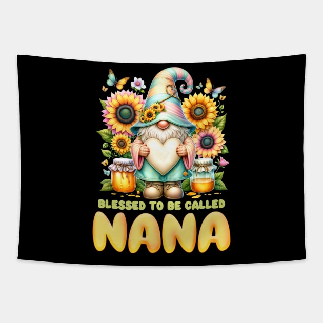 Blessed to be called Nana Tee Sunflower grandma gift Custom mother's day gift with any nickname copy Tapestry by inksplashcreations