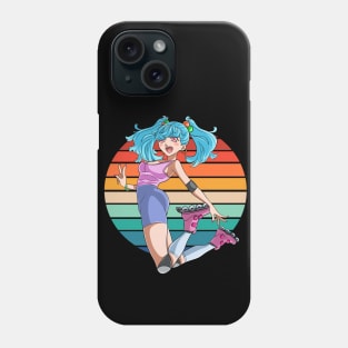 Roller Skate Girl Rollerblades Rollerblading Anime Phone Case