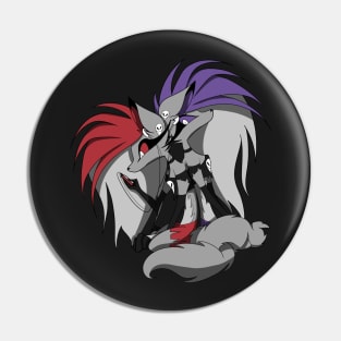 Hazbin Hotel Background Characters Wolf Sisters Pin