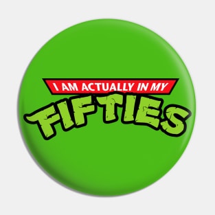 TMNT Logo Parody Fifties Pin