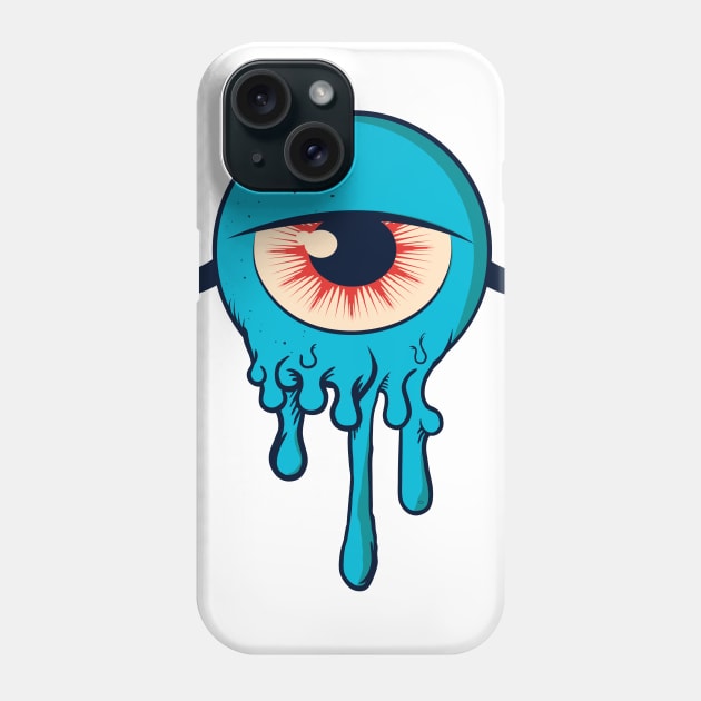 Dripping Cartoon Eye Phone Case by Digster