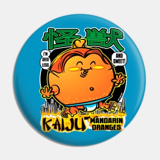 Kaiju Mandarin Orange Cartoon Pin