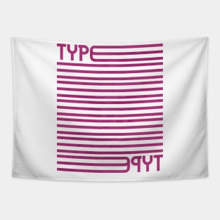 Type Stripes (Pink) Tapestry