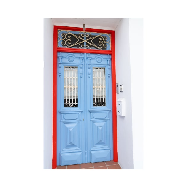 building entrance with blue door by brians101