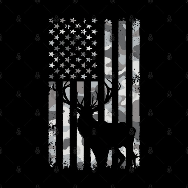 Camo Deer Hunter Flag by Etopix