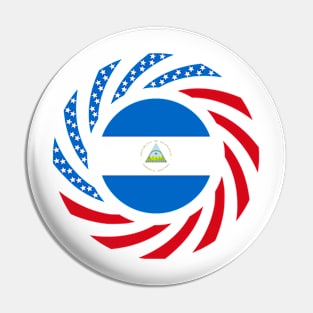 Nicaraguan American Multinational Patriot Flag Pin