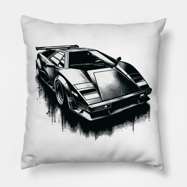 Lamborghini Countach Pillow by Vehicles-Art