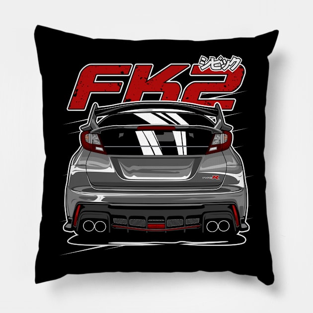 Grey Civic FK2 Type R Pillow by idrdesign