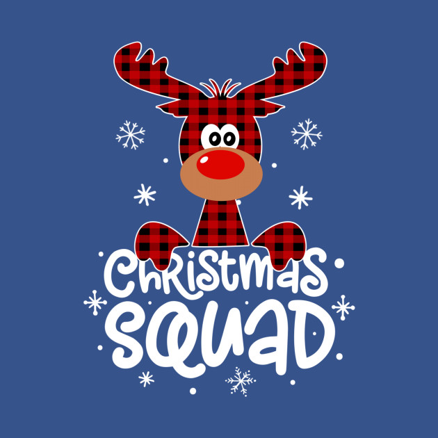 Disover Christmas Squad Buffalo Plaid Reindeer Family Matching Pajamas - Christmas Squad - T-Shirt