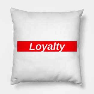 Loyalty // Red Box Logo Pillow